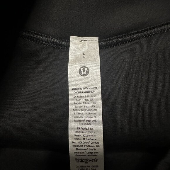 Lululemon Scuba High Rise Mini Skirt Velvet NWT Size Large (BLACK) LW8AL9S - Picture 14 of 15